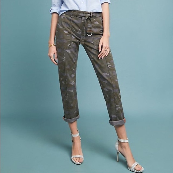 Anthropologie The Wanderer Utility Camouflage Pant New With Tags Size 26in Moss - Picture 3 of 14